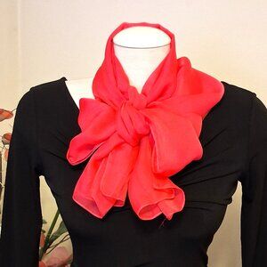 Vintage NEW Long Classic Luxury Pink Scarf for Women Large Sunscreen Shawls